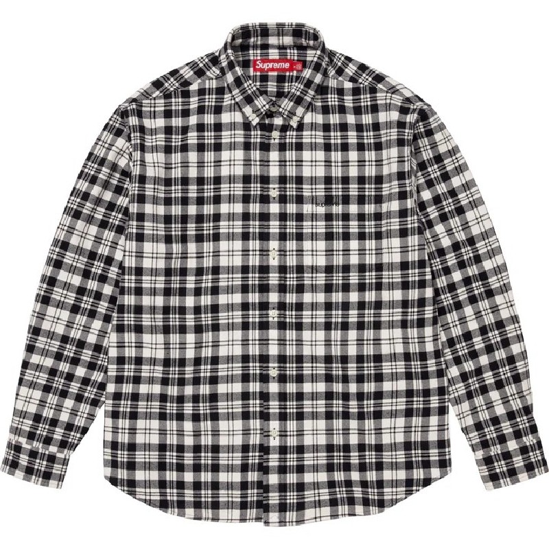 �礭�������� ��� Supreme ����ץ꡼�� Plaid Flannel Shirt �����å� �ե��ͥ� ����� �ܥ�������� XL