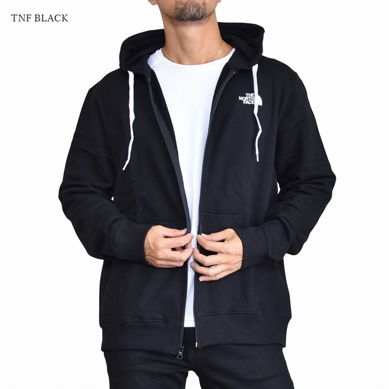 大きいサイズ メンズ ノースフェイス フルジップ パーカー ワンポイント 黒 グレー 海外モデル The North Face Xl Xxl 大きいサイズのメンズ服専門店 Deff