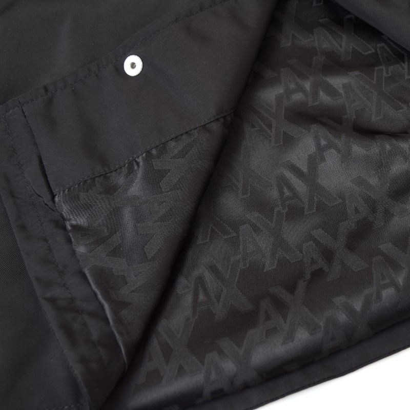 �礭�������� ��� ����ޡ��˥����������� A/X ����ĥ��㥱�å� �������� �� �֥�å� ARMANI EXCHANGE XXL