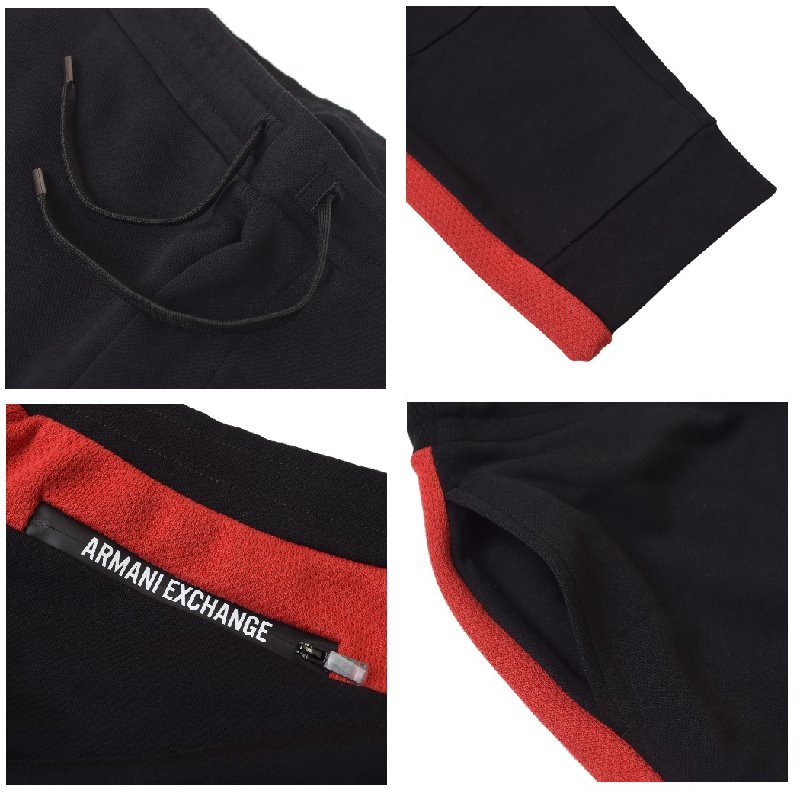 ��SALE���礭�������� ��� ����ޡ��˥����������� A/X ARMANI EXCHANGE �����ɥ饤�� �������åȥѥ�� �� �֥�å� ���졼 ΢�ӥ������å� XL XXL