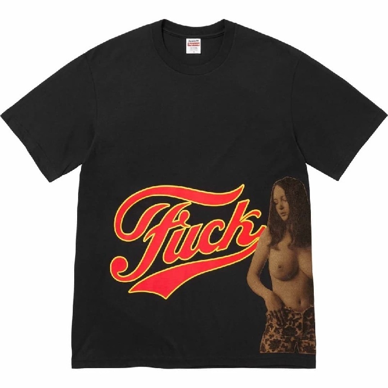 �礭�������� ��� Supreme ����ץ꡼�� �ҥ��ƥ�å�����ޡ� Hysteric Glamour Fuck Tee Ⱦµ T����� S M L XL XXL