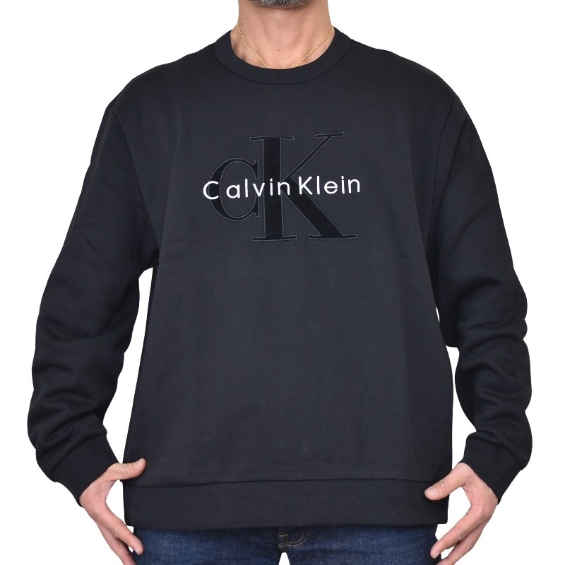 �礭�������� ��� CK ����Х󥯥饤�󥸡��� Calvin Klein Jeans �٥�٥å� cK���� �ɽ� ΢���� ���롼�ͥå� �������åȥ���� �ȥ졼�ʡ� XXL