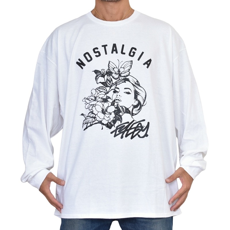 �礭�������� ��� EYEDY �����ǥ��� NOSTALGIA ����� Ĺµ�ԥ���� �� �֥�å� �� �ۥ磻�� XXL XXXL