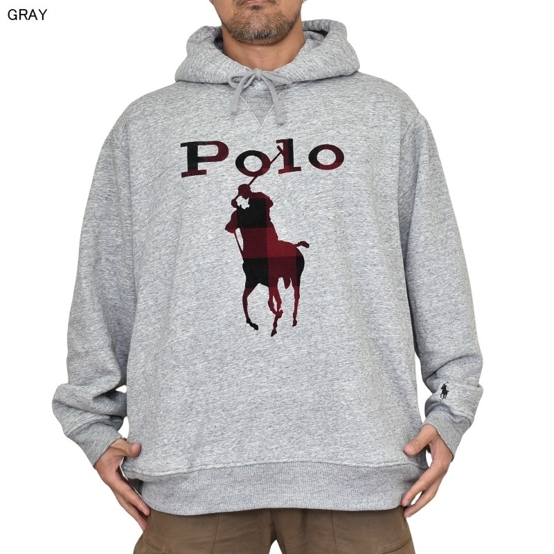 �礭�������� ��� �ݥ����ե������ POLO RALPH LAUREN �ѡ����� �ץ륪���С� �������å� �ա��ǥ��� ΢���� XL XXL