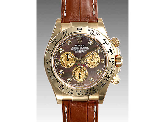 デイトナ 116518NG [8Pダイヤ ブラウンレザーベルト ブラックシェル