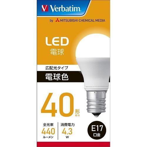 【新品】三菱ケミカル　LED電球　LDA4L-E17-G/V4　10個 Verbatim LDA4L-E17-G/LV4 [電球色] 価格比較 - 価格.com