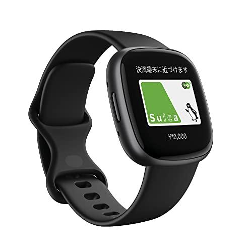 Fitbit Versa 4 [�u���b�N/�O���t�@�C�g�A���~�j�E��]