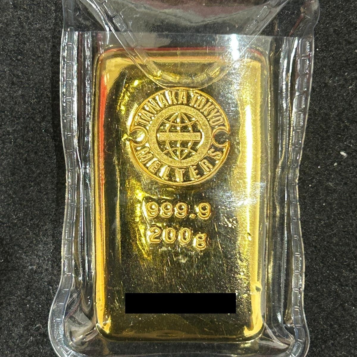 純金 インゴット 24金 田中貴金属 200g K24 ゴールド バー 延べ