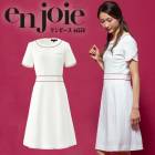 ワンピース  事務服 アンジョア enjoie ジョア 66550  透け防止 女性 レディース 受付 エステ服 コンシェルジュ おしゃれワンピース 上品 小さいサイズ 5号〜15号 デグズストア|ワ