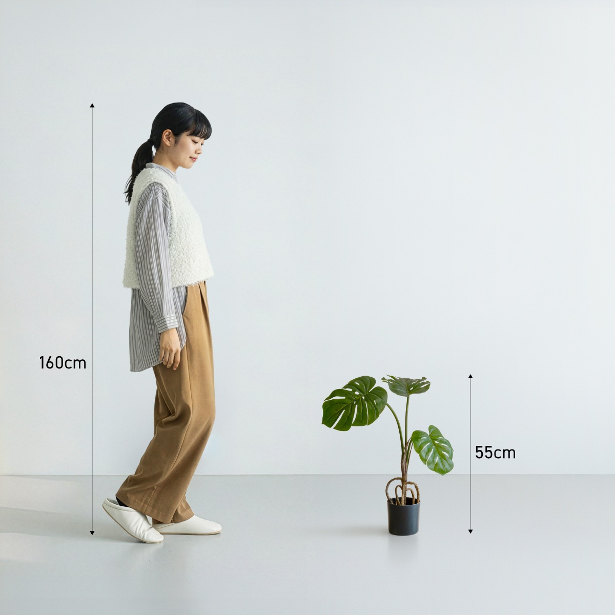 フレッシュモンステラ H55cm｜フェイクグリーンならデコレラ公式通販