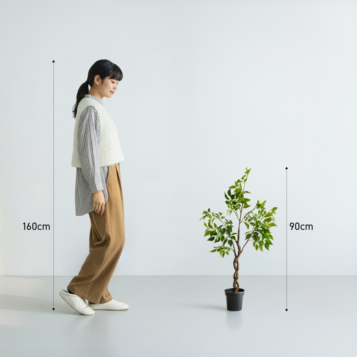 フィカスツリー H90cm｜フェイクグリーンならデコレラ公式通販