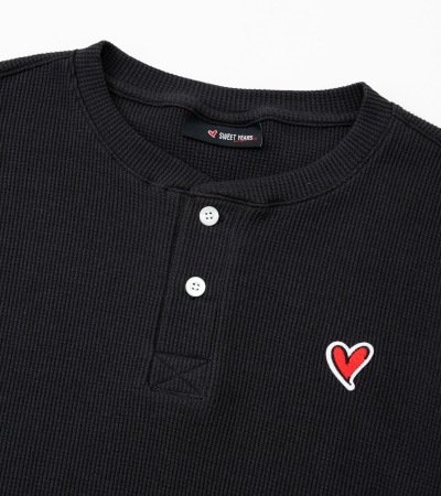 【SWEET YEARS】 ヘンリーネック ワッフルTシャツ ロングスリーブ ビッグシルエット /15812SY