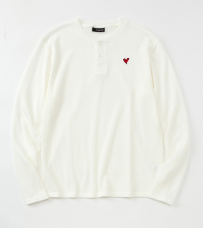 【SWEET YEARS】 ヘンリーネック ワッフルTシャツ ロングスリーブ ビッグシルエット /15812SY