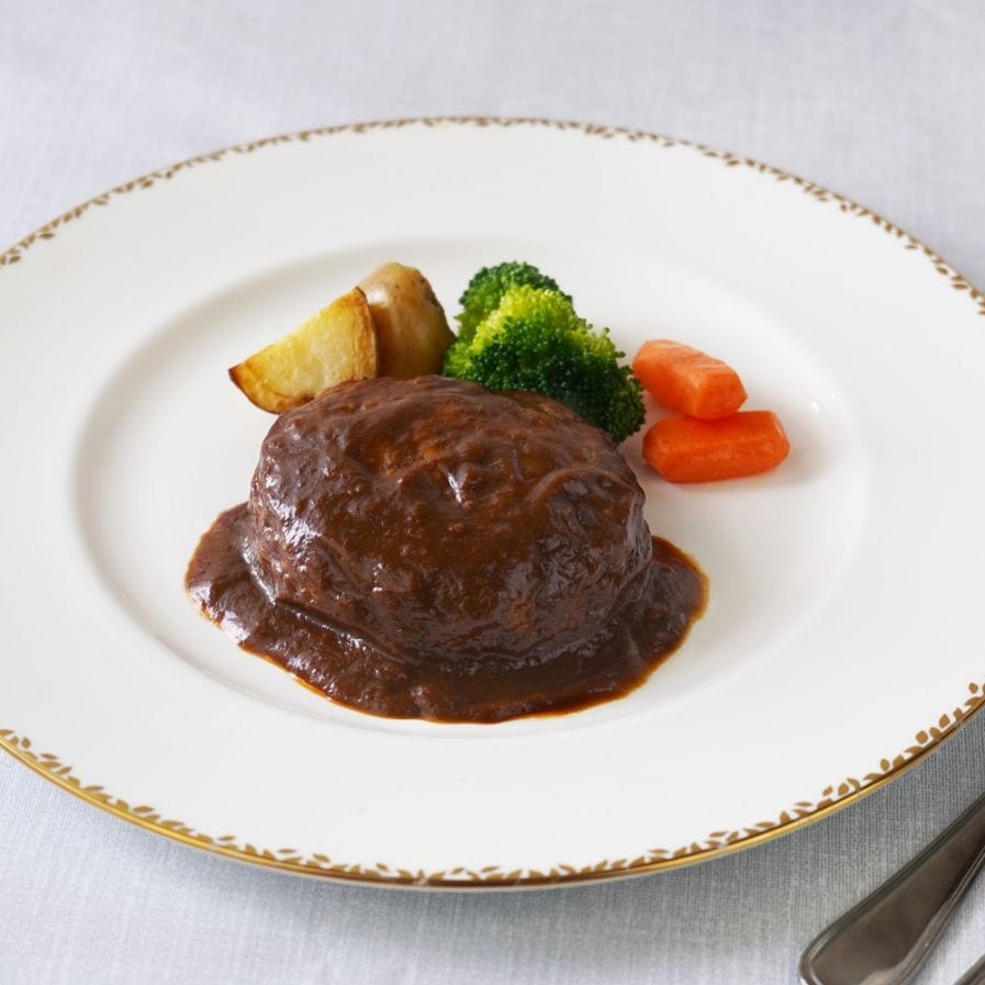 【送料込】＜デリシャエール＞神戸牛デミグラスハンバーグ110g 4袋