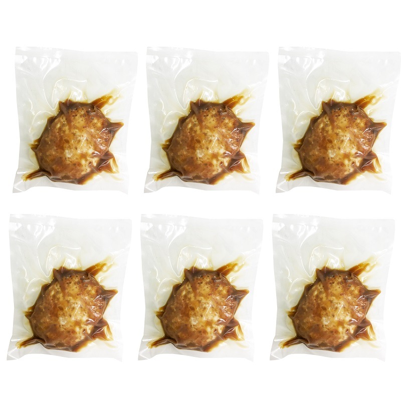 【送料込】＜デリシャエール＞照り焼きハンバーグ120g 6袋