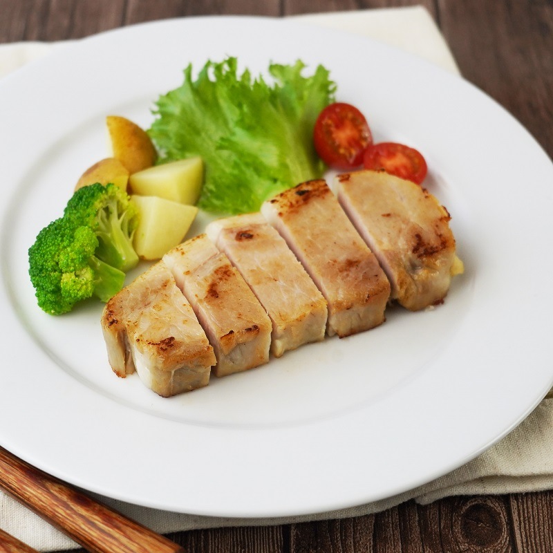 【送料込】＜デリシャエール＞無塩せきロースハムステーキ130g ４袋