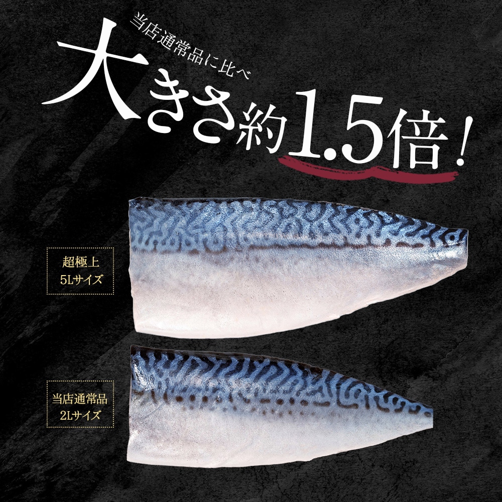 特大5Lサイズ／ 八戸伝承 旨味しめさば 超極上 約220g | しめさば