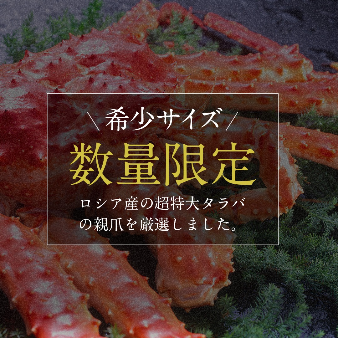 数量限定 希少サイズ／ 超特大 タラバガニ爪 1kg 2~6個入り ボイル済み