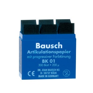 感圧式咬合紙200ミクロン 青 (300枚)[Bausch(バウシュ)]