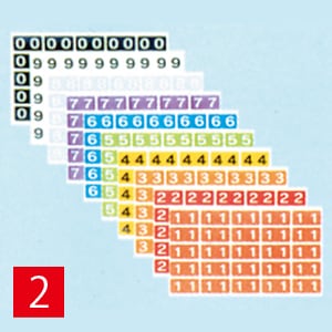 カラーナンバーラベル(歯科向き大型サイズ) 単品2