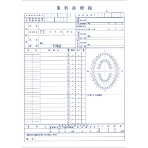 【ｾｰﾙ】レセコン対応 A4カルテ用紙 1号紙・青 (500枚)