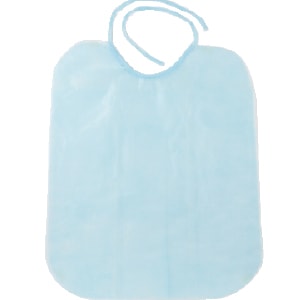 ディスポーザブルエプロン ヒモ付 ブルー (100枚)