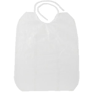 ディスポーザブルエプロン ヒモ付 ホワイト (100枚)