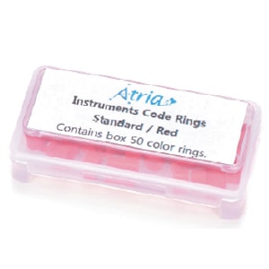カラーコードリング リフィル レッド (50個)[Atria]