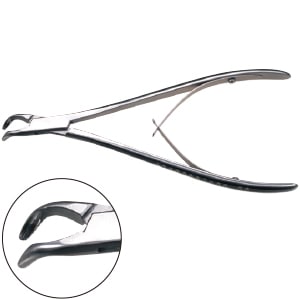 骨鉗子 スリムフリードマン フラット曲 180mm