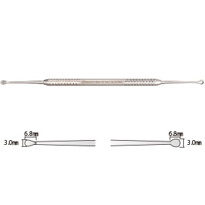 MDSYボーンキュレット ミラー 直 #9[MEDＥSY]