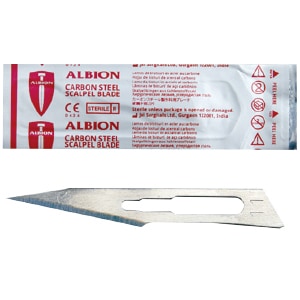 アルビオン替刃メス(カーボンスチール)#11[カイインダストリーズ]