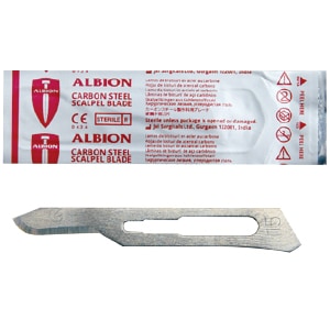 アルビオン替刃メス(カーボンスチール)#15[カイインダストリーズ]