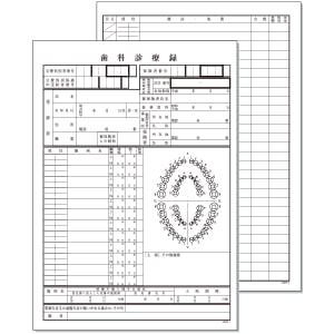 歯科用カルテ用紙 変形B5 1号紙 黒