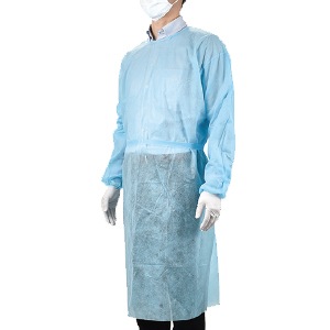 Demi不織布ガウン ブルー L (10枚)[DemiLineセレクション]