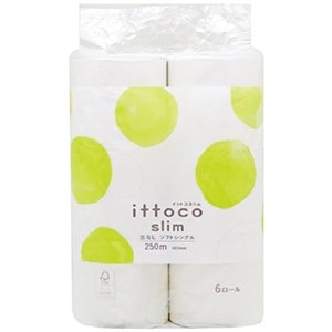 イットコスリムトイレットペーパー 芯なし 250m (6ロール)