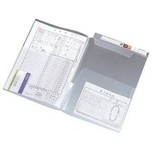 カルテフォルダーフラップ付 A4ダブル 横型[LIHIT LAB.(リヒトラブ)]