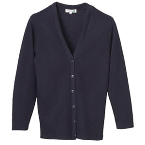 Vネック ロングカーディガン C-10 ネイビー L[ディーフェイズ]