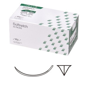 ジーシー ソフトレッチ 角針3/8弱弯 PA糸5-0 16mm(20本)[ジーシー]