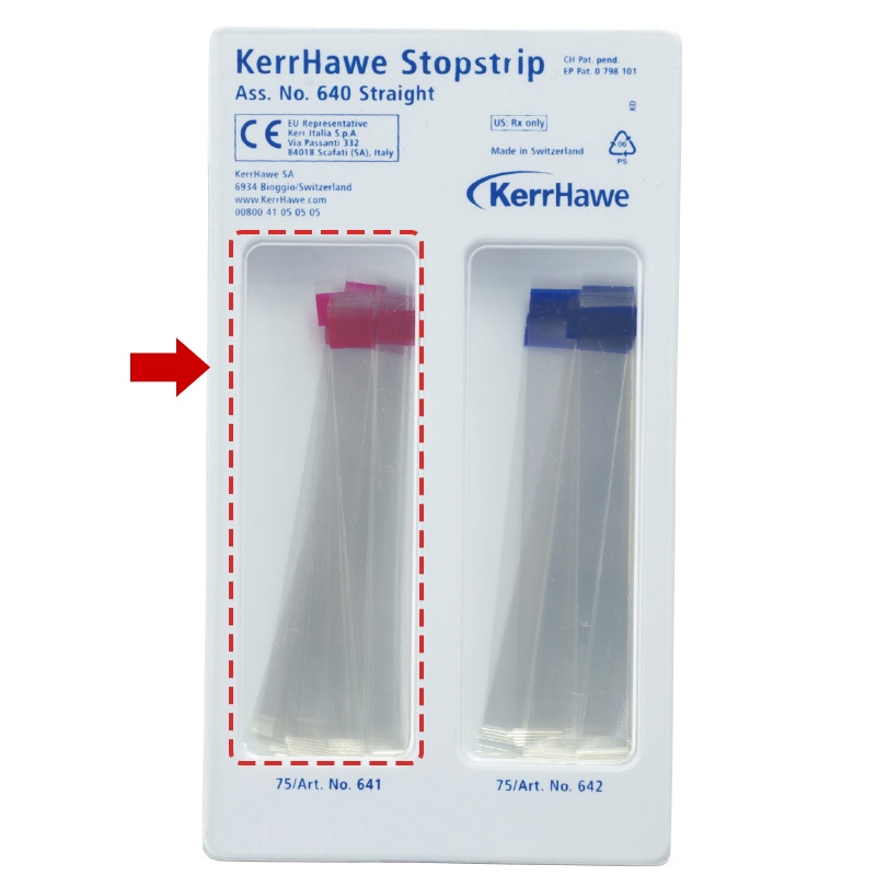 トランスペアレント ストリップス 補充用 直 8mm (100枚)[Kerr]