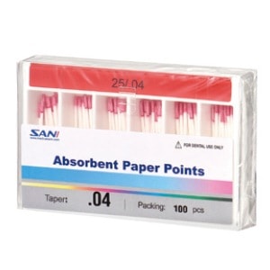 SANI ペーパーポイント 0.04テーパー #40 (100本)