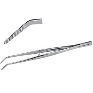 ロック付きピンセット ギザ付