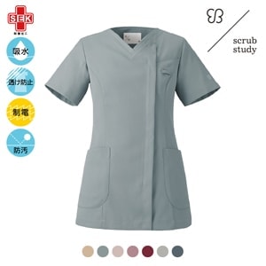 uka scrub study スクラブ UM500 アースブルー M[住商モンブラン]