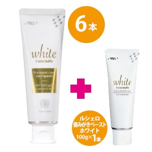 【特別ｾｯﾄ】ルシェロ歯みがきペースト ホワイトプレミアムケア (6本)[ジーシー]