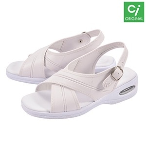 エアソールクロスサンダル No.C-001 ホワイト L