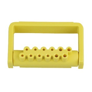 プラスチックバーディスペンサー FG8穴+CA4穴 イエロー