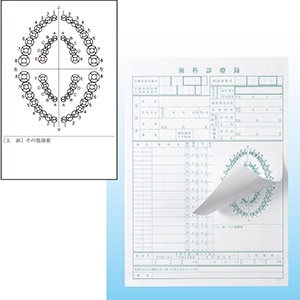 カルテ用歯式・主訴欄ふせん 黒（50冊）