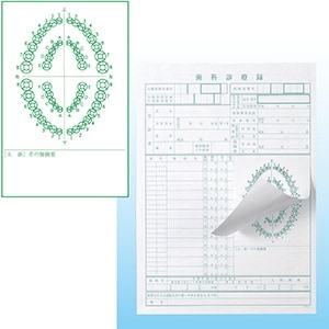 カルテ用歯式・主訴欄ふせん 緑（50冊）