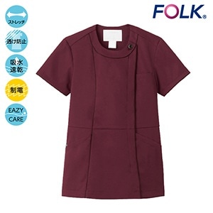  レディスジップスクラブ 7101SC バーガンディ L[FOLK]