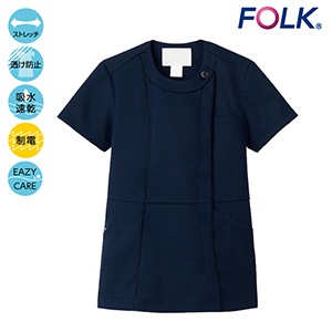  レディスジップスクラブ 7101SC ダークネイビー M[FOLK]