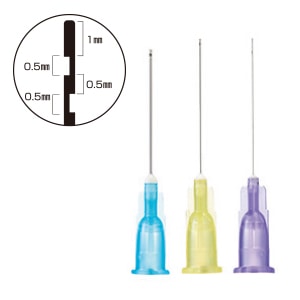 バシ エンドニードル Wサイドホール27G(100本)[BSAサクライ]